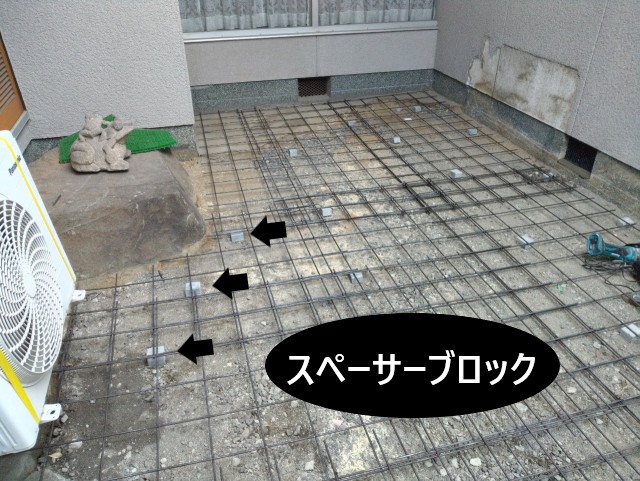 スペーサーブロックの設置